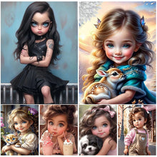 Lade das Bild in den Galerie-Viewer, Life of Pets Girl-Full Round/Square Diamond Painting-30x40cm/40x50cm/50x70cm