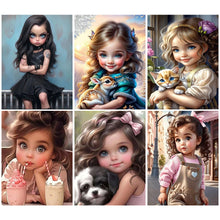 Lade das Bild in den Galerie-Viewer, Life of Pets Girl-Full Round/Square Diamond Painting-30x40cm/40x50cm/50x70cm