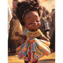 Lade das Bild in den Galerie-Viewer, Afroamerikanisches Mädchen-Voll Round/Square Diamond Painting-30x40cm/40x50cm/50x70cm