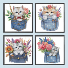 Lade das Bild in den Galerie-Viewer, Katze-Teilweise besonders Diamond Painting-30x30cm