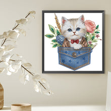 Lade das Bild in den Galerie-Viewer, Katze-Teilweise besonders Diamond Painting-30x30cm