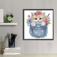 Lade das Bild in den Galerie-Viewer, Katze-Teilweise besonders Diamond Painting-30x30cm