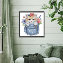 Lade das Bild in den Galerie-Viewer, Katze-Teilweise besonders Diamond Painting-30x30cm