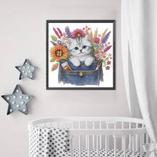 Lade das Bild in den Galerie-Viewer, Katze-Teilweise besonders Diamond Painting-30x30cm