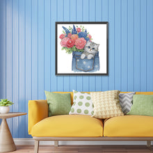 Lade das Bild in den Galerie-Viewer, Katze-Teilweise besonders Diamond Painting-30x30cm