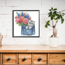 Lade das Bild in den Galerie-Viewer, Katze-Teilweise besonders Diamond Painting-30x30cm