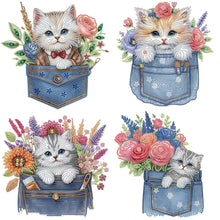 Lade das Bild in den Galerie-Viewer, Katze-Teilweise besonders Diamond Painting-30x30cm
