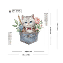 Lade das Bild in den Galerie-Viewer, Katze-Teilweise besonders Diamond Painting-30x30cm