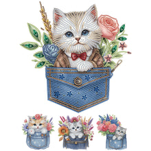 Lade das Bild in den Galerie-Viewer, Katze-Teilweise besonders Diamond Painting-30x30cm