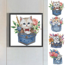 Lade das Bild in den Galerie-Viewer, Katze-Teilweise besonders Diamond Painting-30x30cm