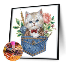 Lade das Bild in den Galerie-Viewer, Katze-Teilweise besonders Diamond Painting-30x30cm