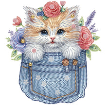Lade das Bild in den Galerie-Viewer, Katze-Teilweise besonders Diamond Painting-30x30cm