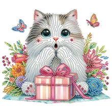 Lade das Bild in den Galerie-Viewer, Katze-Partial Teilweise Diamond Painting-30x30cm