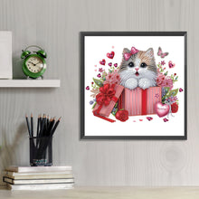 Lade das Bild in den Galerie-Viewer, Katze-Partial Teilweise Diamond Painting-30x30cm