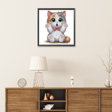 Lade das Bild in den Galerie-Viewer, Katze-Partial Teilweise Diamond Painting-30x30cm