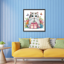 Lade das Bild in den Galerie-Viewer, Katze-Partial Teilweise Diamond Painting-30x30cm