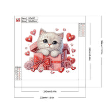 Lade das Bild in den Galerie-Viewer, Katze-Partial Teilweise Diamond Painting-30x30cm