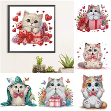 Lade das Bild in den Galerie-Viewer, Katze-Partial Teilweise Diamond Painting-30x30cm