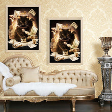 Lade das Bild in den Galerie-Viewer, Geld Katze Baum - voller runder Diamant -