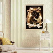 Lade das Bild in den Galerie-Viewer, Geld Katze Baum - voller runder Diamant -