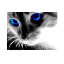 Lade das Bild in den Galerie-Viewer, Blauäugige Katze - voller runder Diamant - 40x30cm