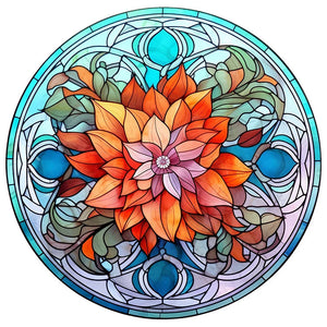 Buntglas Flower-Full Round Diamond Painting-30x30cm
