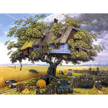 Lade das Bild in den Galerie-Viewer, Baumhaus - teilweise quadratischer Diamant - 40x30cm