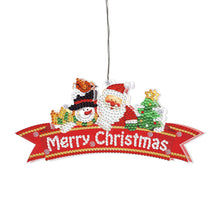 Lade das Bild in den Galerie-Viewer, 5D Weihnachten Diamant Malerei Hängeleuchte Festliche Strass Lampe Anhänger Kits