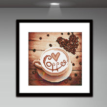 Lade das Bild in den Galerie-Viewer, Kaffee - voller runder Diamant - 30x30cm