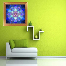 Lade das Bild in den Galerie-Viewer, Verträumte Blume - voller runder Diamant - 30x30cm