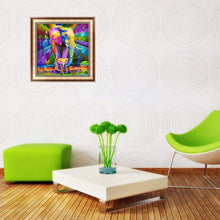Lade das Bild in den Galerie-Viewer, Elefant - voller runder Diamant - 30x30cm