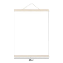 Lade das Bild in den Galerie-Viewer, HolzrahmenAufhänger aus hellem Holz für Foto Leinwand Kunstdruck Wandbehang