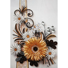 Lade das Bild in den Galerie-Viewer, Quilling Papier Blumen teilweise Speziell geformt 30*40