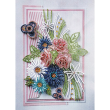 Lade das Bild in den Galerie-Viewer, Quilling Papier Blumen teilweise Speziell geformt 30*40