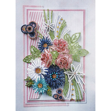 Lade das Bild in den Galerie-Viewer, Quilling Papier Blumen teilweise Speziell geformt 30*40
