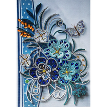Lade das Bild in den Galerie-Viewer, Quilling Papier Blumen teilweise Speziell geformt 30*40