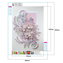 Lade das Bild in den Galerie-Viewer, Quilling Papier Blumen teilweise Speziell geformt 30*40