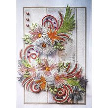Lade das Bild in den Galerie-Viewer, Quilling Papier Blumen teilweise Speziell geformt 30*40