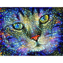 Lade das Bild in den Galerie-Viewer, Katze-Rund/Quadrat Diamond Painting