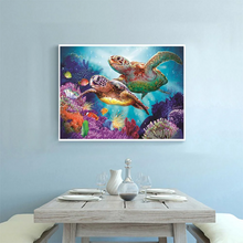 Lade das Bild in den Galerie-Viewer, Schildkröten Meer- Rund/Quadrat Diamond Painting
