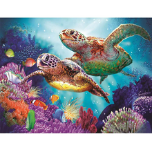 Lade das Bild in den Galerie-Viewer, Schildkröten Meer- Rund/Quadrat Diamond Painting