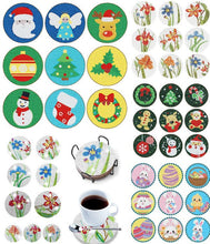 Lade das Bild in den Galerie-Viewer, 9 teile/satz +1 lagerregal-Weihnachten-Holz Diamond Untersetzer