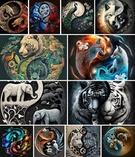Lade das Bild in den Galerie-Viewer, Tai-Chi Tiere-Volle Runde Diamond Painting-30x30cm