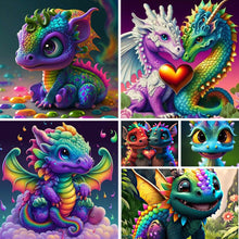 Lade das Bild in den Galerie-Viewer, Drachen-Voller Diamond Painting-30x30cm