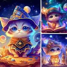 Lade das Bild in den Galerie-Viewer, Zauberkatze-Voller Diamond Painting-30x30cm
