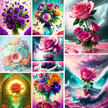 Lade das Bild in den Galerie-Viewer, Rose-Voller Round Diamond Painting-30x40cm
