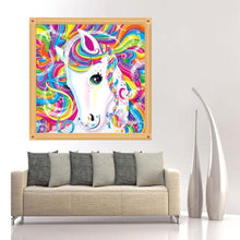 Lade das Bild in den Galerie-Viewer, Pferd - voller runder Diamant - 30x30cm