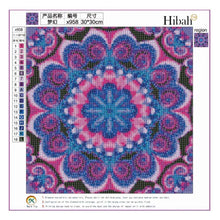 Lade das Bild in den Galerie-Viewer, Geometrische Blume - voller runder Diamant - 30x30cm