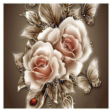 Lade das Bild in den Galerie-Viewer, Retro Blumen - voller runder Diamant - 35x35cm