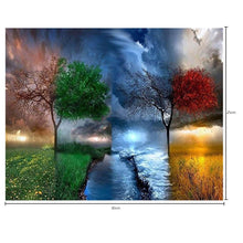 Lade das Bild in den Galerie-Viewer, Vier-Vision-Baum - voller runder Diamant - 30x40cm